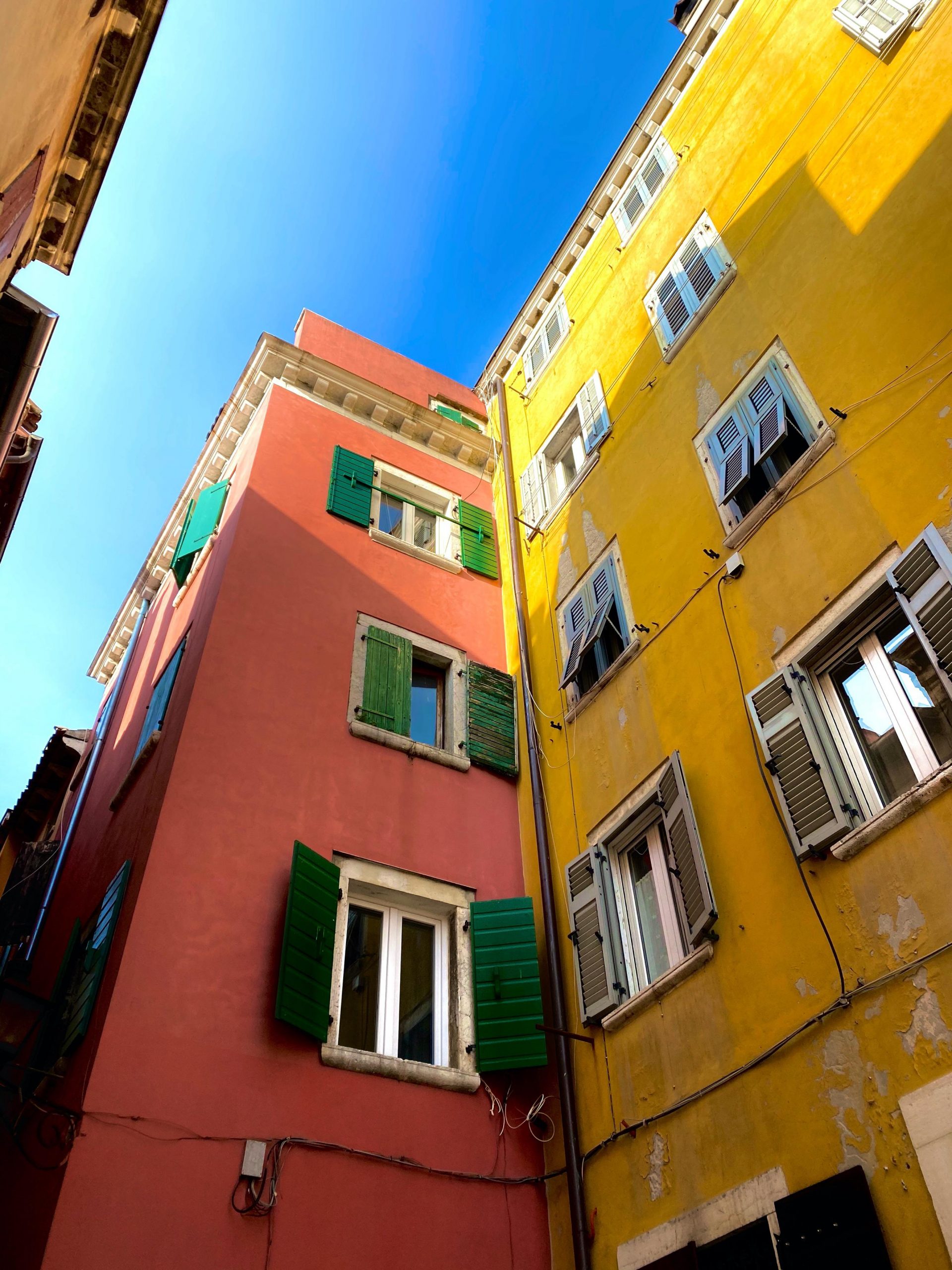 Town houses in Rovigno on the way to St. Euphemia